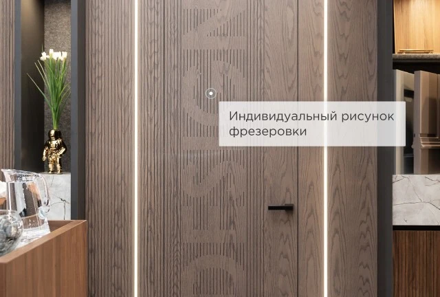 индивидуальный рисунок фрезеровки на дверном полотне Prime